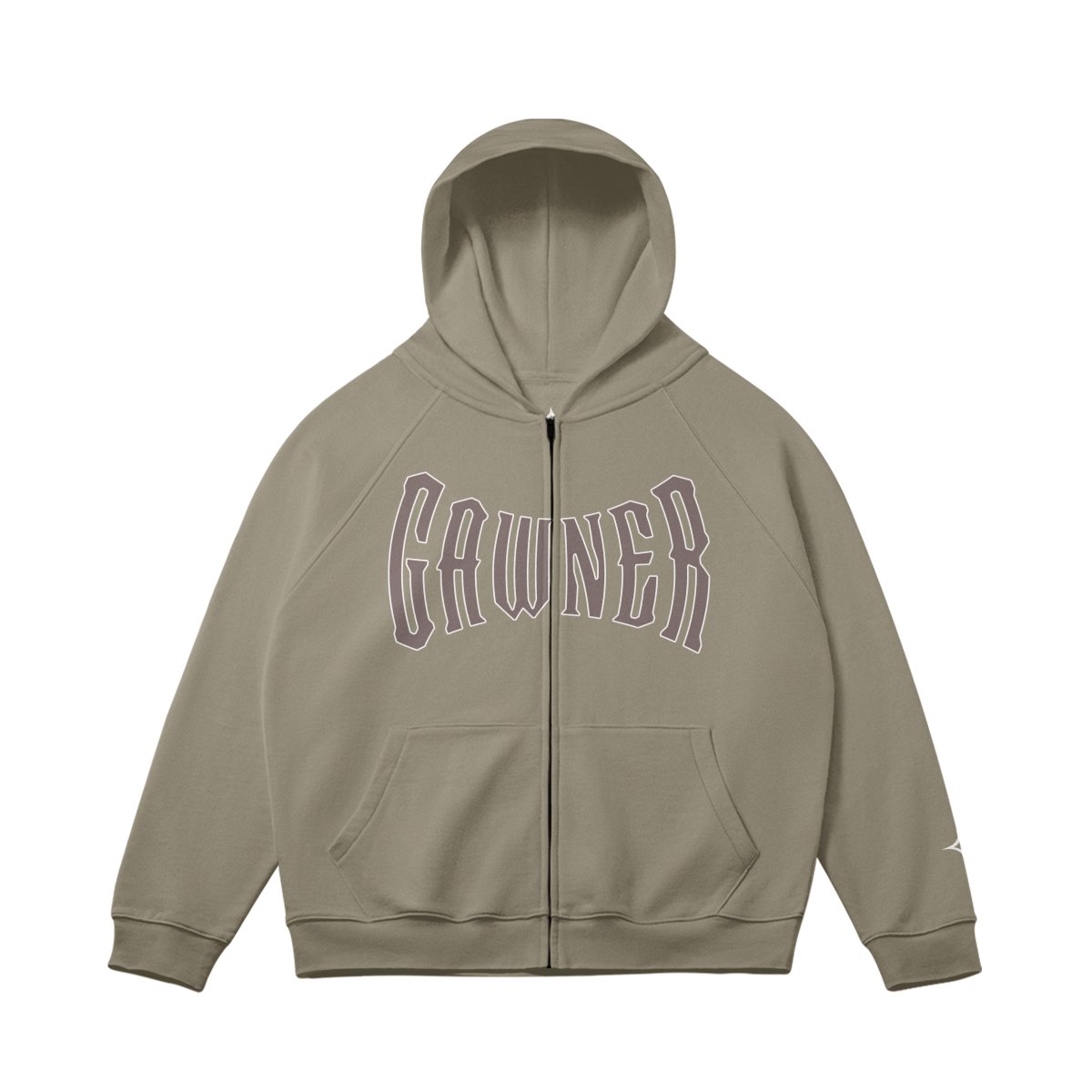 Camel Grey Angel Of Death Zip Up Hoodie Gawner