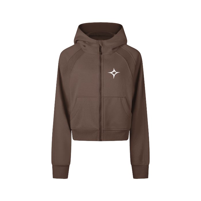 Women's Cropped Zip-up Hoodie