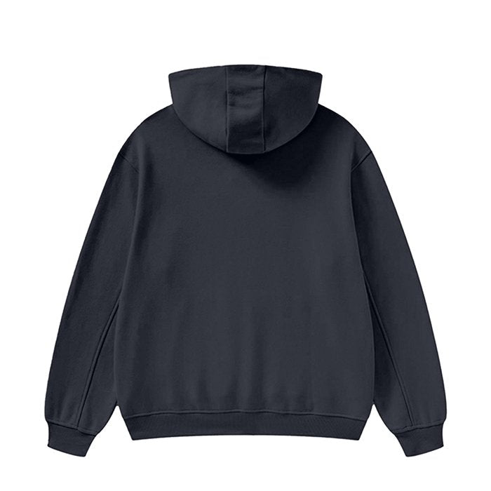 Black High Neck Insulated Fleece Hoodie